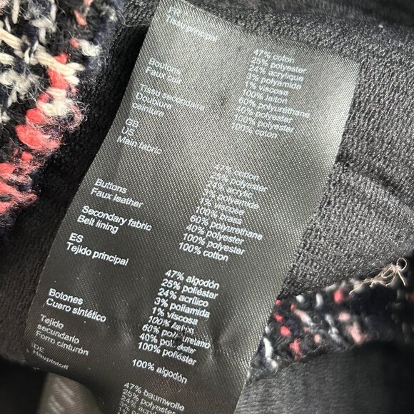 Maje Jisido Faux Leather Detail Tweed Mini Skirt ASO Katy Keene - Picture 10 of 11